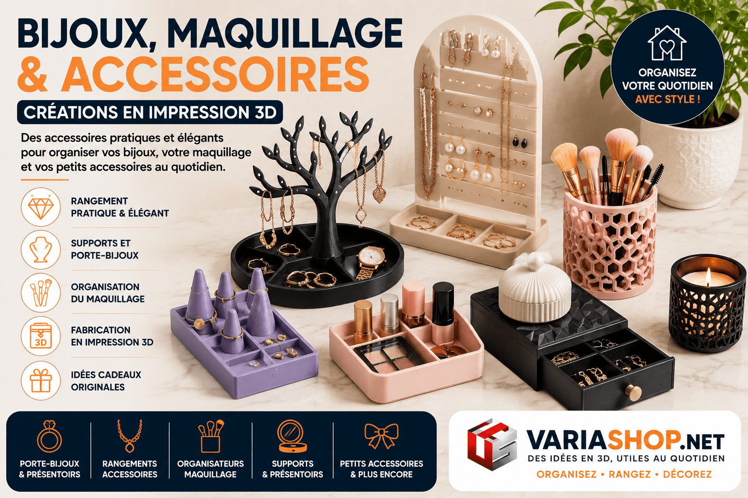 Bijoux, Maquillage & Accessoires - Variashop