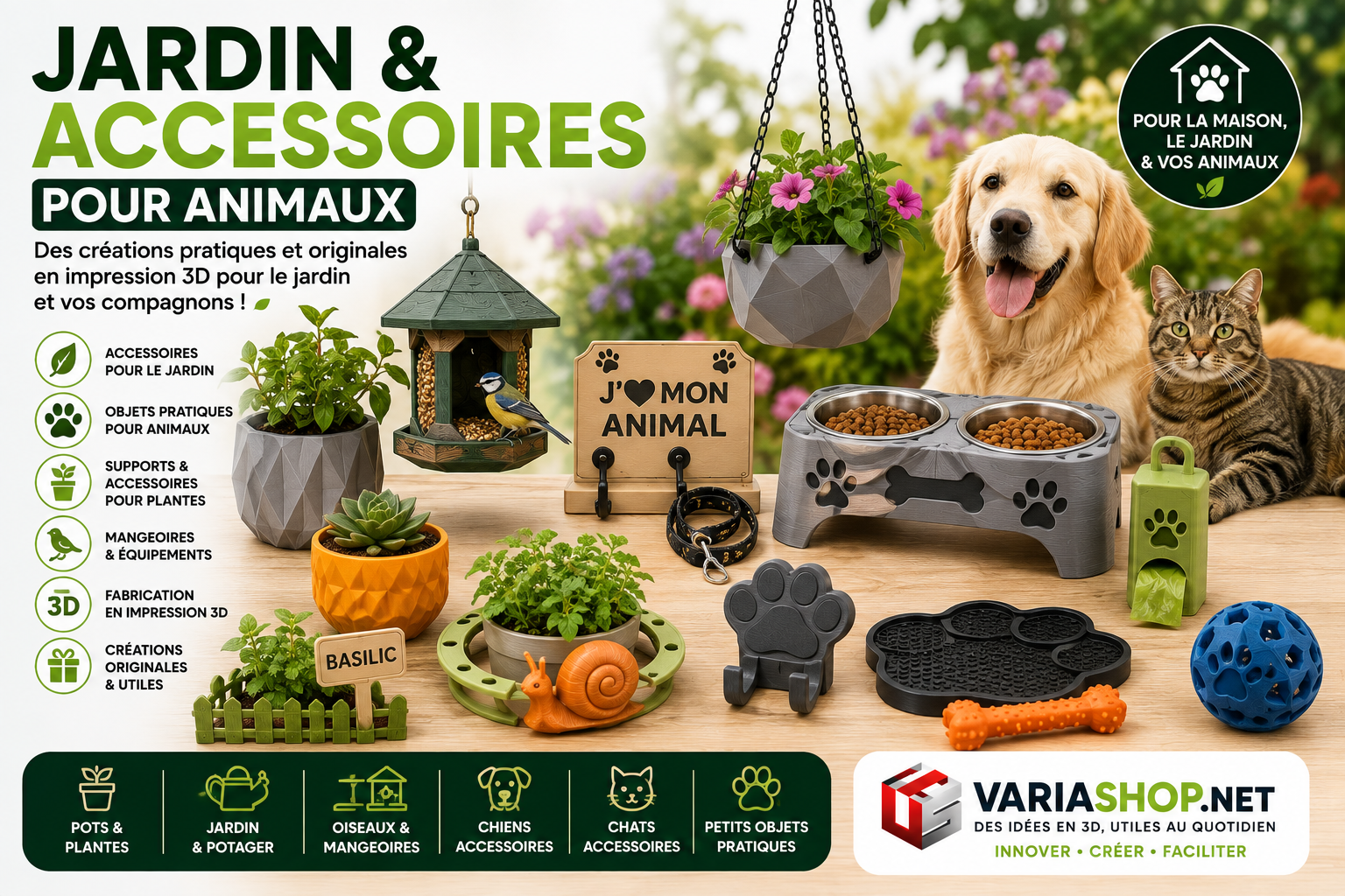 Jardin & Accessoires pour Animaux - Variashop