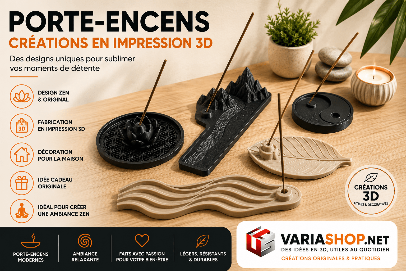 Porte-encens – Créations en impression 3D - Variashop