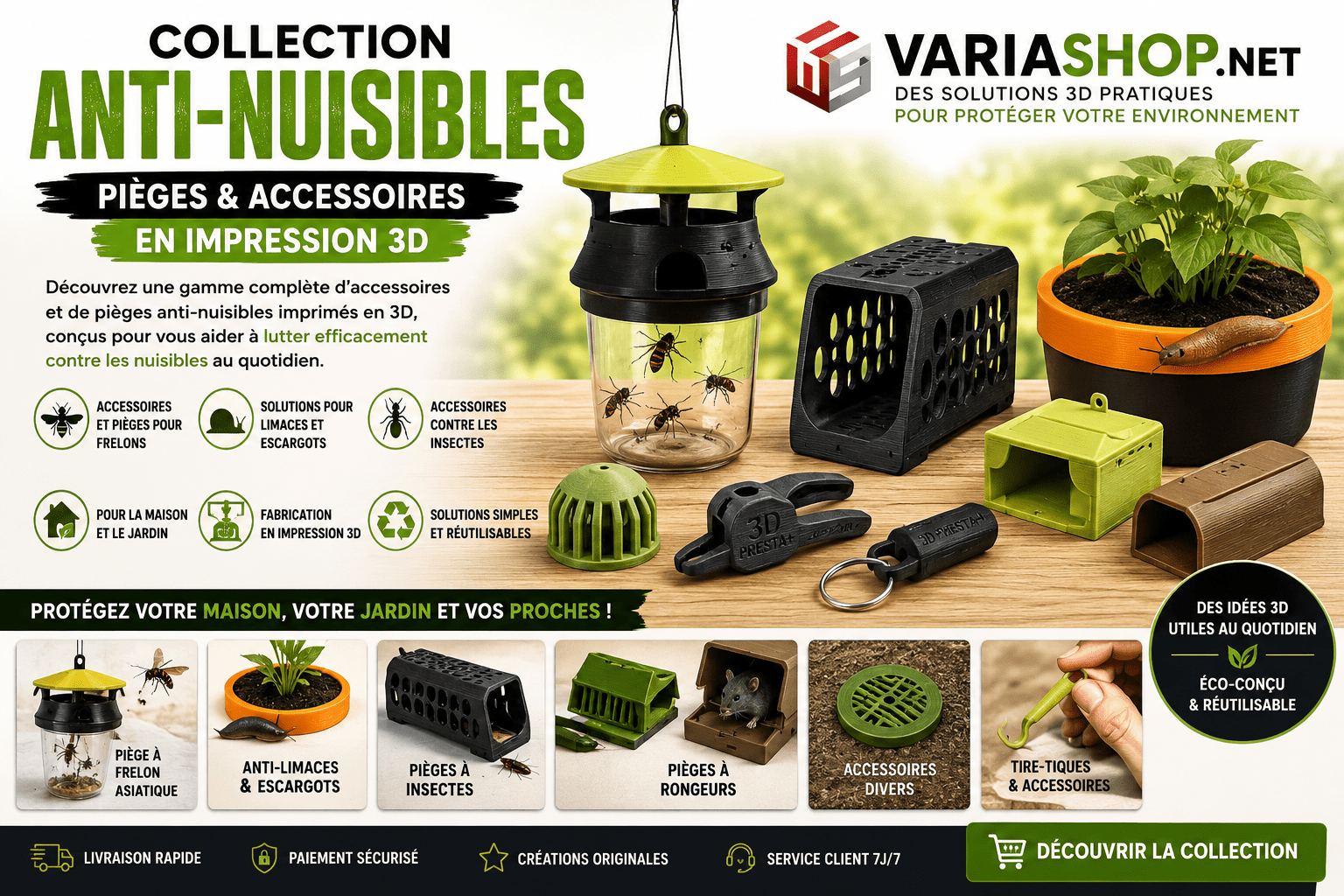 Titre : Anti-Nuisibles – Pièges & Accessoires en Impression 3D - Variashop
