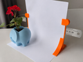 Support de fond photo avec feuille blanche A2/A3/A4 et pinces orange