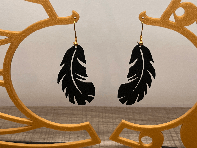 Boucles d'oreilles en forme de plume - Variashop