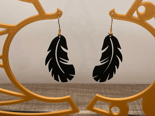 Boucles d'oreilles en forme de plume - Variashop