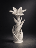 Fleur de lys décorative avec feuillage entrelacé - Variashop