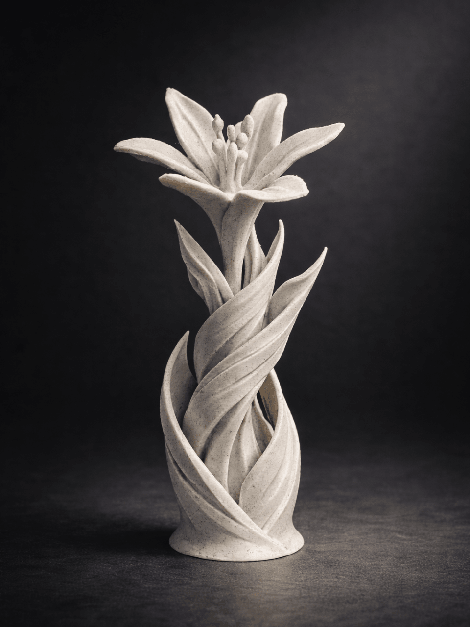 Fleur de lys décorative avec feuillage entrelacé - Variashop