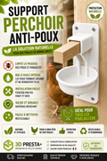 LOT DE 2 SUPPORTS PERCHOIR ANTI-POUX - Variashop