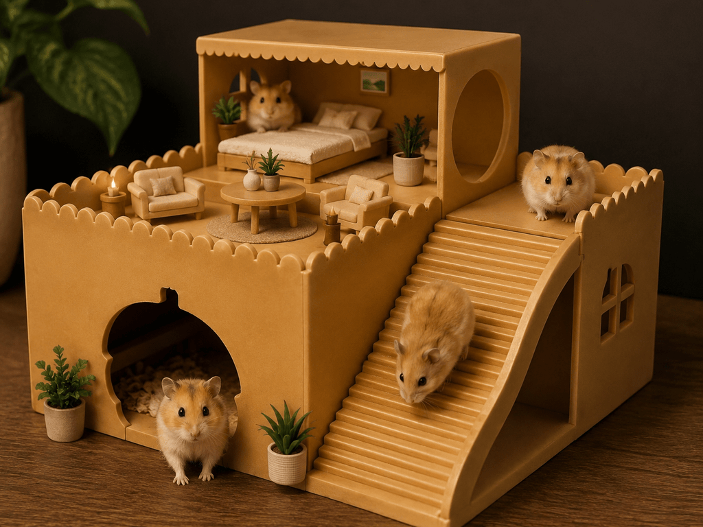 Petite villa de luxe à deux étages pour hamster - Variashop