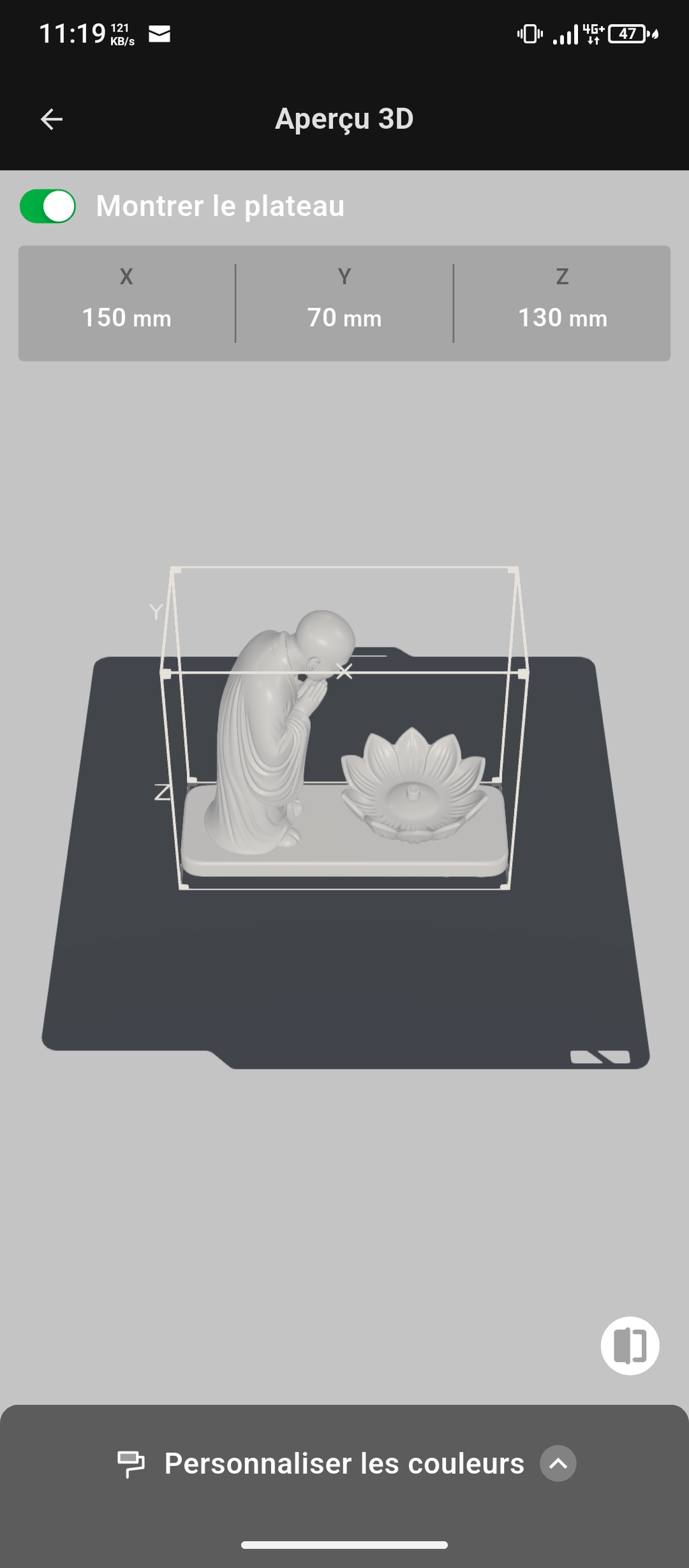 Porte-encens - Statue de Moine de Méditation avec Lotus