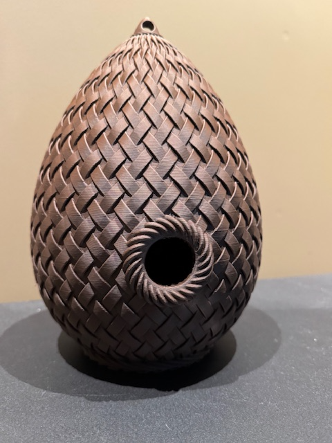 Niche à oiseaux suspendue en forme de goutte tressée – entrée de 30 mm