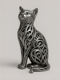 Élégante sculpture de chat
