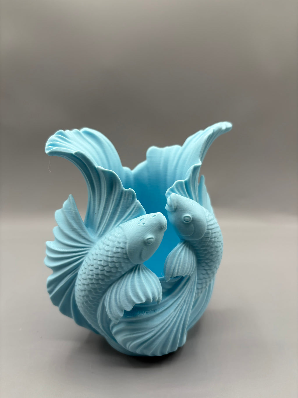 Sculpture Porte-stylos Poisson Koi Organisateur de bureau