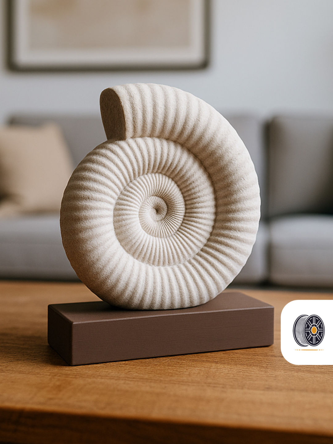 Spirale | Une sculpture de fossile d'ammonite