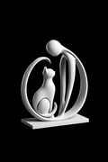 Sculpture chat et mettre design - Variashop