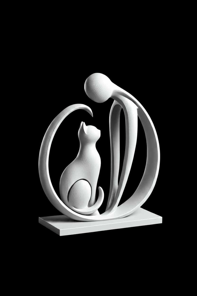 Sculpture chat et mettre design - Variashop