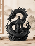Sculpture de Dragon de Temple - Design de Mythologie Orientale - Variashop
