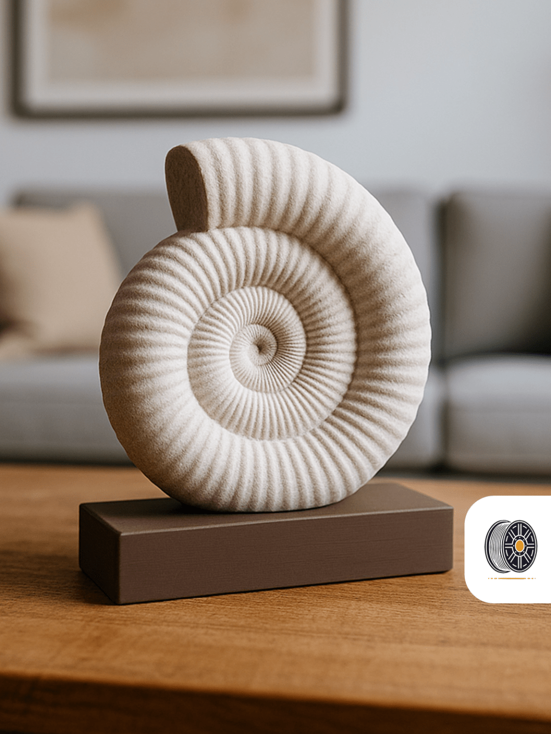 Spirale | Une sculpture de fossile d'ammonite - Variashop
